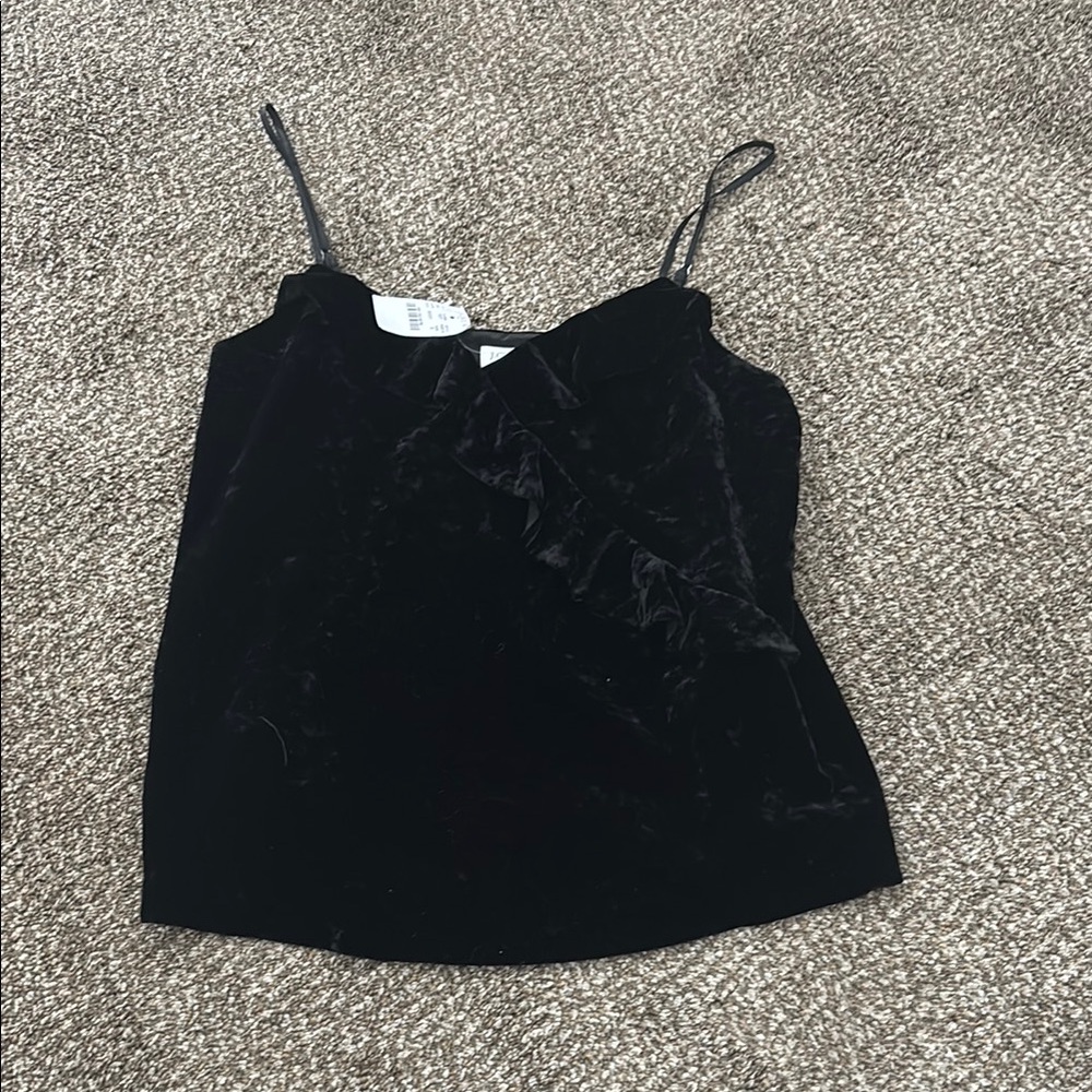 Elegant Black Velvet Women's Top
